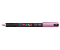 Marker Uni Posca 0,7mm, igale pinnale - roosa metallik